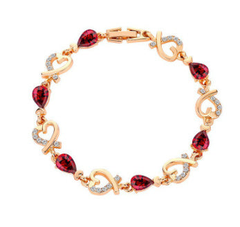 Hollow Love Bracelet With Rhinestones Fashion Temperament Heart-shaped Bracelet For Valentine's Day Gift Jewelry